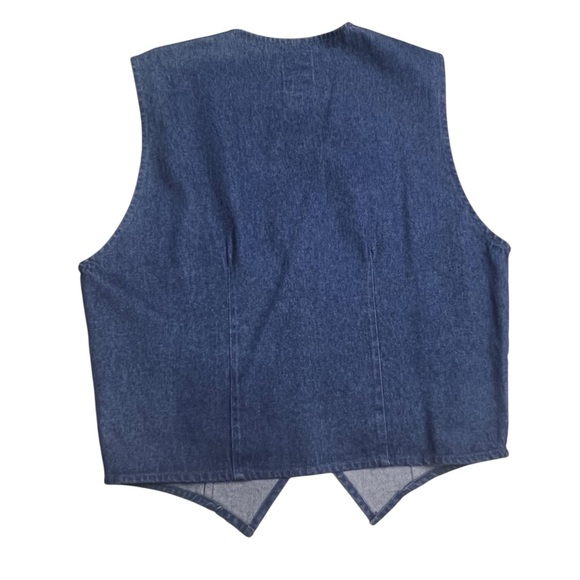 Vintage On The Brink embellished Denim Vest Dollies & Paint Women’s Small - Picture 5 of 7